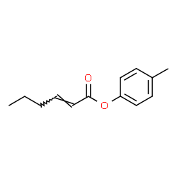 2-Hexenoic acid 4-methylphenyl ester结构式