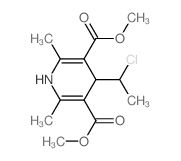dimethyl 4-(1-chloroethyl)-2,6-dimethyl-1,4-dihydropyridine-3,5-dicarboxylate结构式