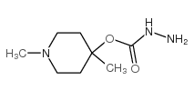 Hydrazinecarboxylic acid, 1,4-dimethyl-4-piperidinyl ester (9CI) Structure