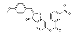 [2-[(4-methoxyphenyl)methylidene]-3-oxo-1-benzofuran-6-yl] 3-nitrobenzoate结构式