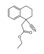 (1-cyano-1,2,3,4-tetrahydronaphthalen-1-yl)-acetic acid ethyl ester Structure