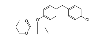 2-methylpropyl 2-[4-[(4-chlorophenyl)methyl]phenoxy]-2-methylbutanoate结构式