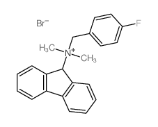 9H-Fluoren-9-aminium,N-[(4-fluorophenyl)methyl]-N,N-dimethyl-, bromide(9CI) structure