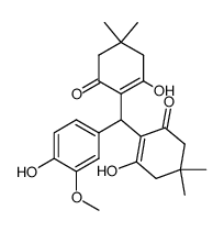 2,2'-(4-hydroxy-3-methoxyphenyl)methylene bis(3-hydroxy-5,5-dimethyl-2-cyclohexene-1-one) Structure