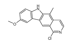 1-chloro-5-methyl-9-methoxy-6H-pyrido[4,3-b]carbazole结构式
