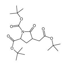 ditert-butyl 4-[2-[(2-methylpropan-2-yl)oxy]-2-oxoethyl]-5-oxopyrrolidine-1,2-dicarboxylate结构式