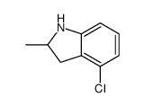 4-chloro-2-methyl-2,3-dihydro-1H-indole结构式