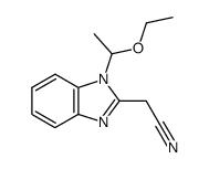 2-(1-(1-ethoxyethyl)-1H-benzo[d]imidazol-2-yl)acetonitrile结构式