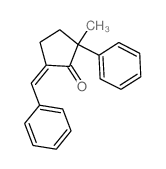 5-benzylidene-2-methyl-2-phenyl-cyclopentan-1-one Structure