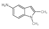 1,2-二甲基-1H-吲哚-5-胺结构式
