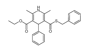 ethyl 5-((benzylthio)carbonyl)-2,6-dimethyl-4-phenyl-1,4-dihydropyridine-3-carboxylate结构式