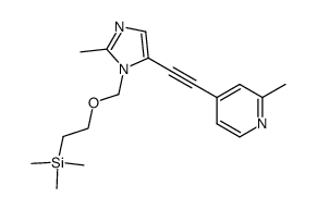2-methyl-4-[2-methyl-3-(2-trimethylsilanyl-ethoxymethyl)-3H-imidazol-4-ylethynyl]-pyridine Structure