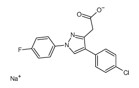 sodium,2-[4-(4-chlorophenyl)-1-(4-fluorophenyl)pyrazol-3-yl]acetate结构式