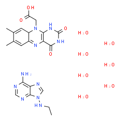 7,8-dimethylisoalloxazine-10-acetic acid-adenin-9-ylethylamine complex结构式