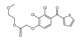 2-Methoxyethyl (2,3-dichloro-4-(2-thienylcarbonyl)phenoxy)acetate结构式