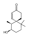 t-8-hydroxy-t-7,11,11-trimethyl-(6rC1)-spiro[5.5]undec-1-en-3-one Structure