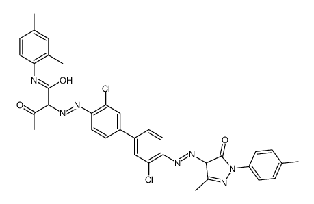 2-[[3,3'-dichloro-4'-[[4,5-dihydro-3-methyl-5-oxo-1-(p-tolyl)-1H-pyrazol-4-yl]azo][1,1'-biphenyl]-4-yl]azo]-N-(2,4-dimethylphenyl)-3-oxobutyramide Structure