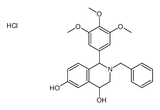 4,6-Isoquinolinediol, 1,2,3,4-tetrahydro-2-(phenylmethyl)-1-(3,4,5-tri methoxyphenyl)-, hydrochloride, hydrate (3:3:1)结构式