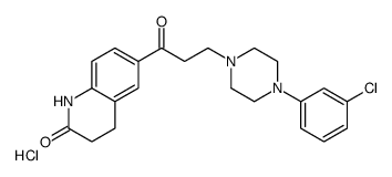 6-[3-[4-(3-chlorophenyl)piperazin-1-yl]propanoyl]-3,4-dihydro-1H-quinolin-2-one,hydrochloride结构式