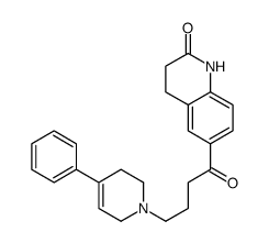 6-[4-(4-phenyl-3,6-dihydro-2H-pyridin-1-yl)butanoyl]-3,4-dihydro-1H-quinolin-2-one Structure