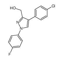 [4-(4-Chlorphenyl)-1-(4-fluorphenyl)-3-pyrazolyl]-methanol结构式