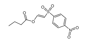 (E)-2-((4-nitrophenyl)sulfonyl)vinyl butyrate结构式