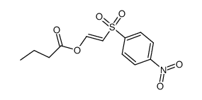 (E)-2-((4-nitrophenyl)sulfonyl)vinyl butyrate Structure