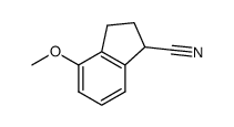 2,3-DIHYDRO-4-METHOXY-1H-INDENE-1-CARBONITRILE结构式