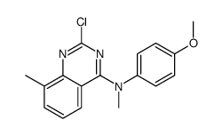2-chloro-N-(4-methoxyphenyl)-N,8-dimethylquinazolin-4-amine结构式
