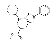 2-cyclohexylaminomethyl-3-(5-phenylisoxazol-3-yl)propionic acid methyl ester结构式