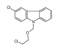 3-chloro-9-(2-chloroethoxymethyl)carbazole结构式