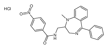 N-[(1-methyl-5-phenyl-2,3-dihydro-1,4-benzodiazepin-2-yl)methyl]-4-nitrobenzamide,hydrochloride结构式