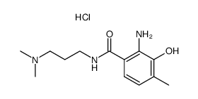 2-amino-N-(3-(dimethylamino)propyl)-3-hydroxy-4-methylbenzamide hydrochloride结构式