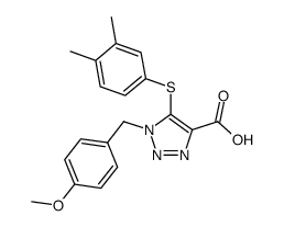 5-(3,4-Dimethyl-phenylsulfanyl)-1-(4-methoxy-benzyl)-1H-[1,2,3]triazole-4-carboxylic acid结构式