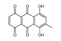 5,8-Dihydroxy-6-methyl-1,4:9,10-anthradichinon结构式