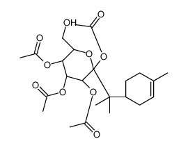 [(2S,3R,4S,5R,6R)-3,4,5-triacetyloxy-6-(hydroxymethyl)-2-[2-(4-methyl-1-cyclohex-3-enyl)propan-2-yl]oxan-2-yl] acetate结构式