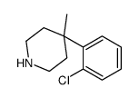 4-(2-chlorophenyl)-4-methylpiperidine结构式