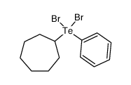 cycloheptylphenyltellurium dibromide Structure