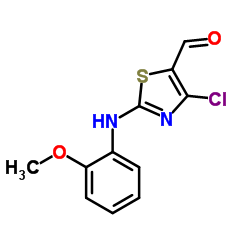 4-Chloro-2-[(2-methoxyphenyl)amino]-1,3-thiazole-5-carbaldehyde structure