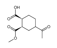 cis-1-carboxy-2-methoxycarbonyl-4-acetylcyclohexane结构式