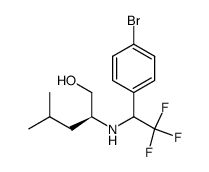 (2S)-2-[1-(4-bromo-phenyl)-2,2,2-trifluoro-ethylamino]-4-methyl-pentan-1-ol结构式