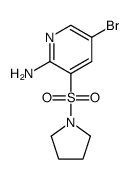5-bromo-3-(pyrrolidin-1-ylsulfonyl)pyridin-2-amine结构式