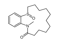 6,7,8,9,10,11,12,13,14,15-decahydro-4-methyl-5-oxo-2,3-benzo-1-thia-4-azacyclopentadecene 1-oxide Structure