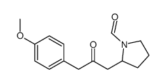 2-[3-(4-methoxyphenyl)-2-oxopropyl]pyrrolidine-1-carbaldehyde结构式