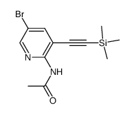 N-(5-bromo-3-trimethylsilanylethynyl-pyridin-2-yl)-acetamide结构式