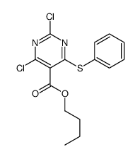 butyl 2,4-dichloro-6-phenylsulfanylpyrimidine-5-carboxylate结构式