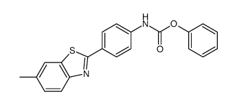 phenyl N-[4-(6-methyl-1,3-benzothiazol-2-yl)phenyl]carbamate结构式