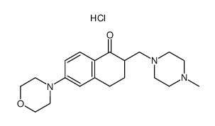 2-(4-Methyl-piperazin-1-ylmethyl)-6-morpholin-4-yl-3,4-dihydro-2H-naphthalen-1-one; hydrochloride结构式