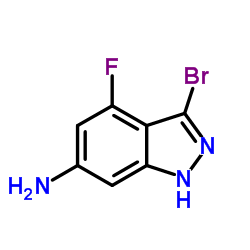 6-AMINO-3-BROMO-4-FLUORO (1H)INDAZOLE结构式