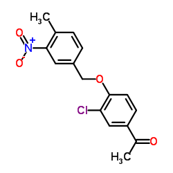 1-(3-CHLORO-4-[(4-METHYL-3-NITROBENZYL)OXY]PHENYL)-1-ETHANONE structure
